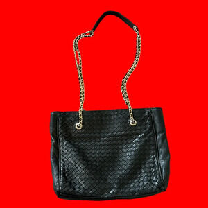 Aspects Genuine Leather Woven Large Bag GUC Bottega Style